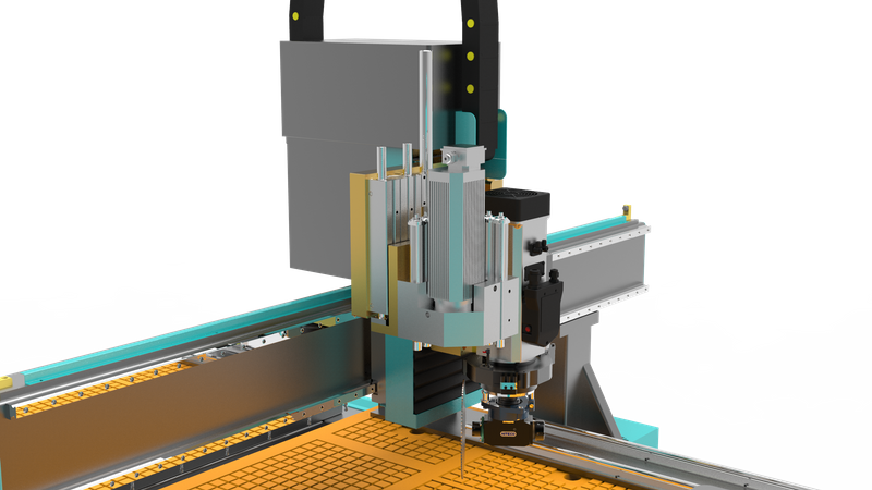 ماكينة CNC ذات 4 محاور ATC مع رأس الحفر